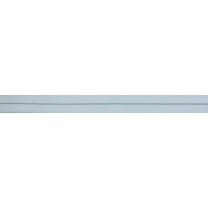 Liros Webbing Tube 40 mm hvid m. sort mærketråd
