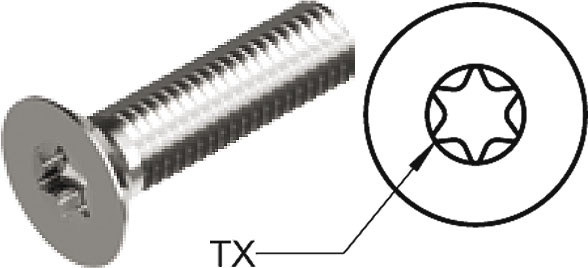 MaskinskrueUS-M4x10 8stk TX20